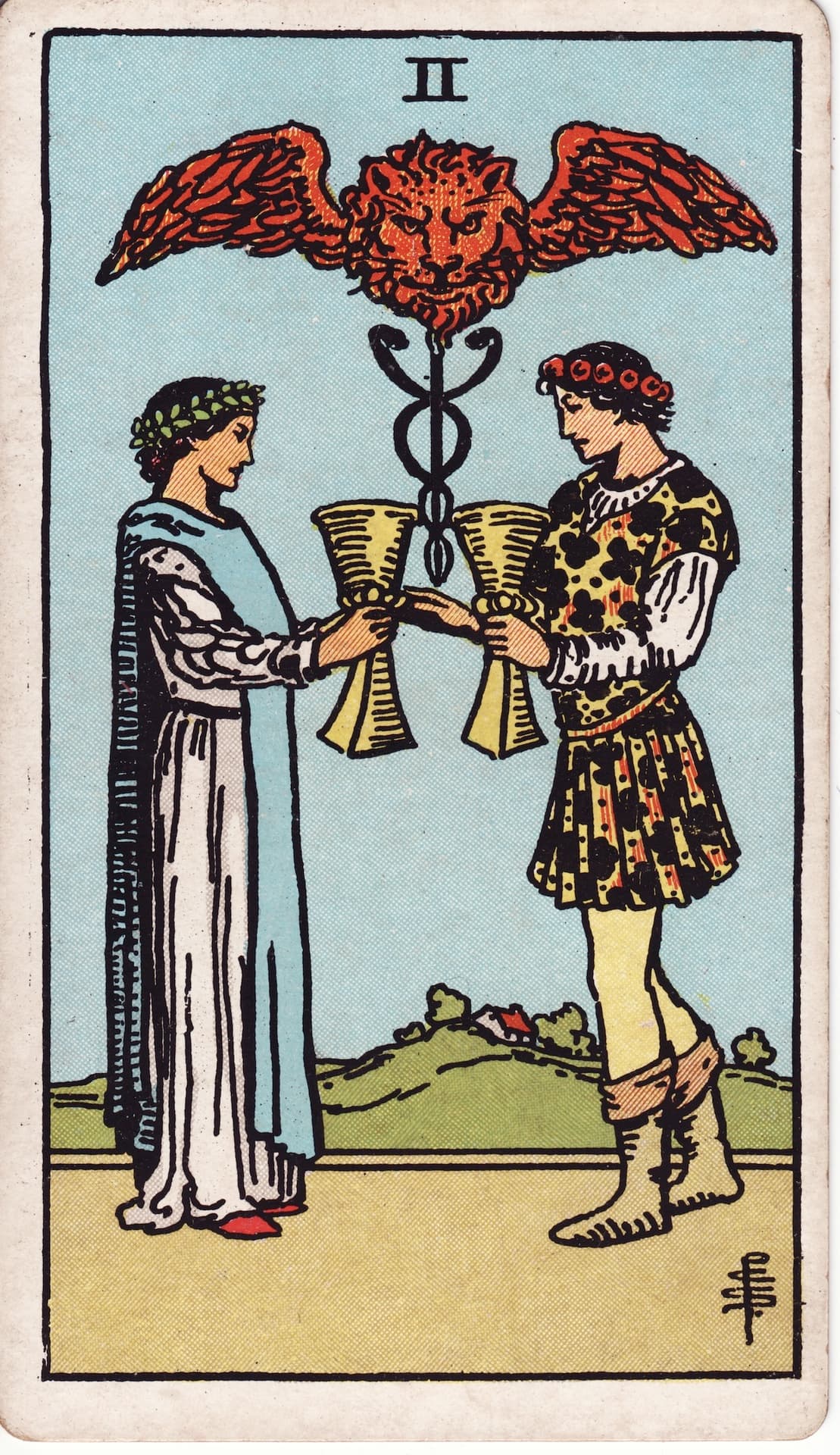 Dos de Copas — Arcano 2 del Tarot Rider-Waite
