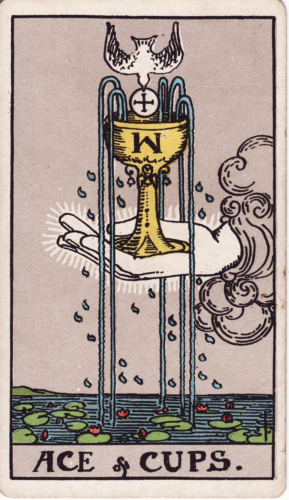 As de Copas — Arcano 1 del Tarot Rider-Waite