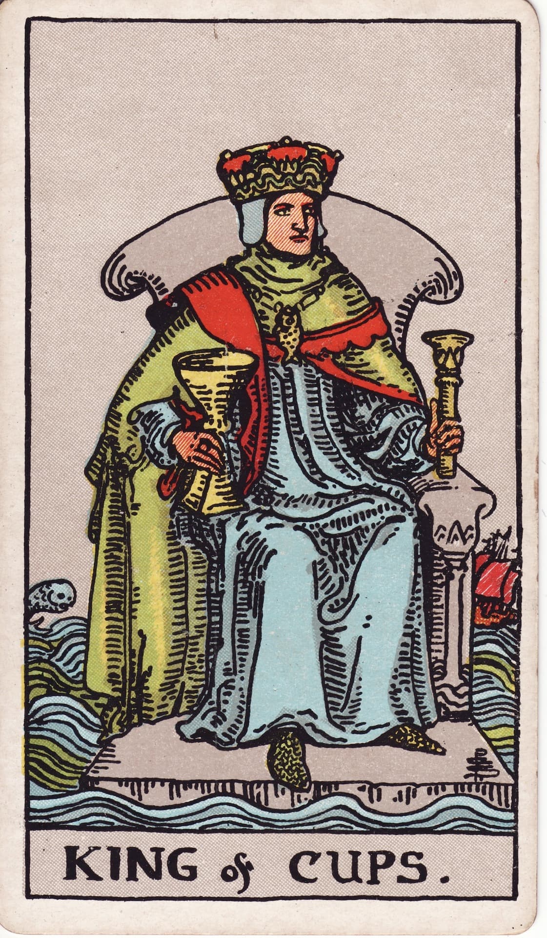 Rey de Copas — Arcano 14 del Tarot Rider-Waite