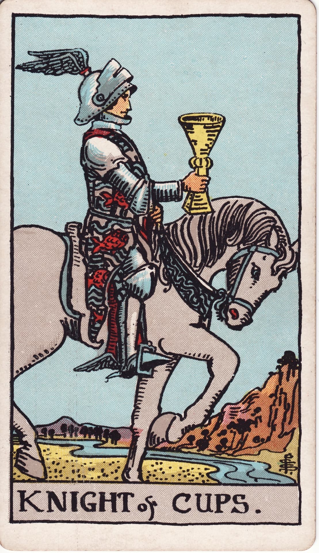 Caballero de Copas — Arcano 12 del Tarot Rider-Waite