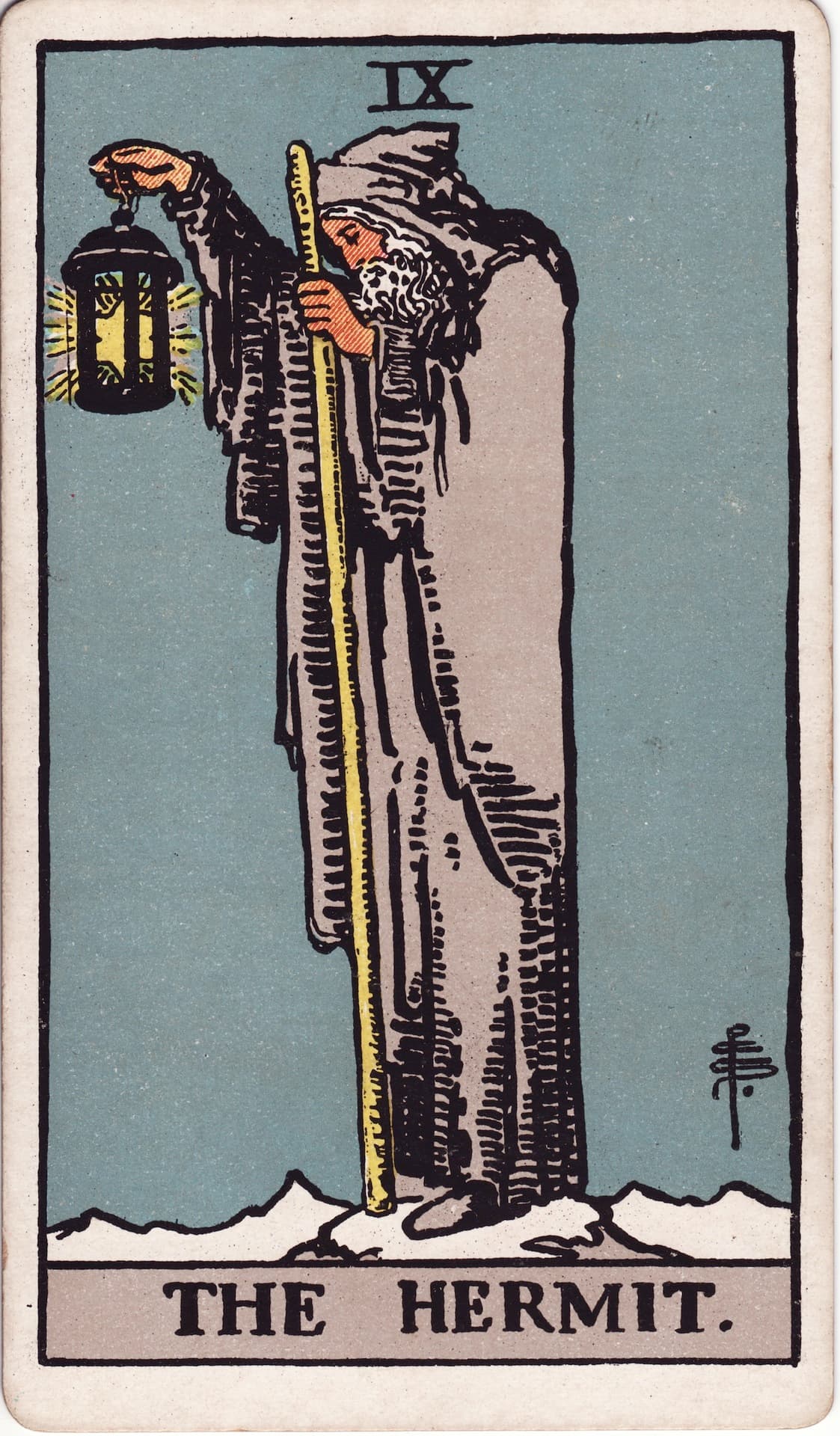 El Ermitaño — Arcano 9 del Tarot Rider-Waite