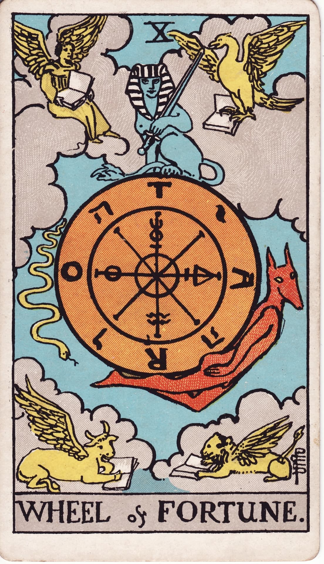 La Rueda de la Fortuna — Arcano 10 del Tarot Rider-Waite