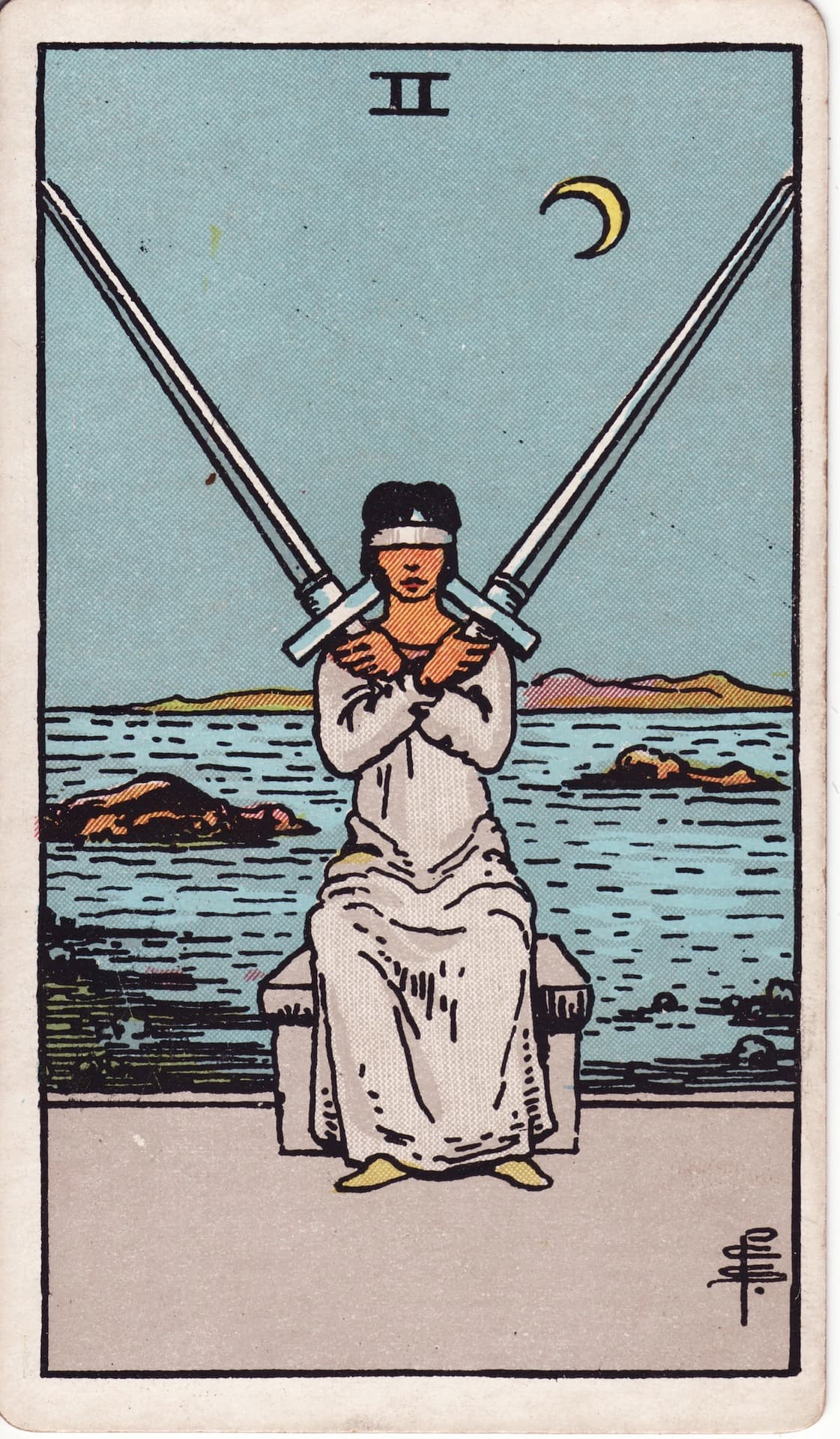 Dos de Espadas — Arcano 2 del Tarot Rider-Waite