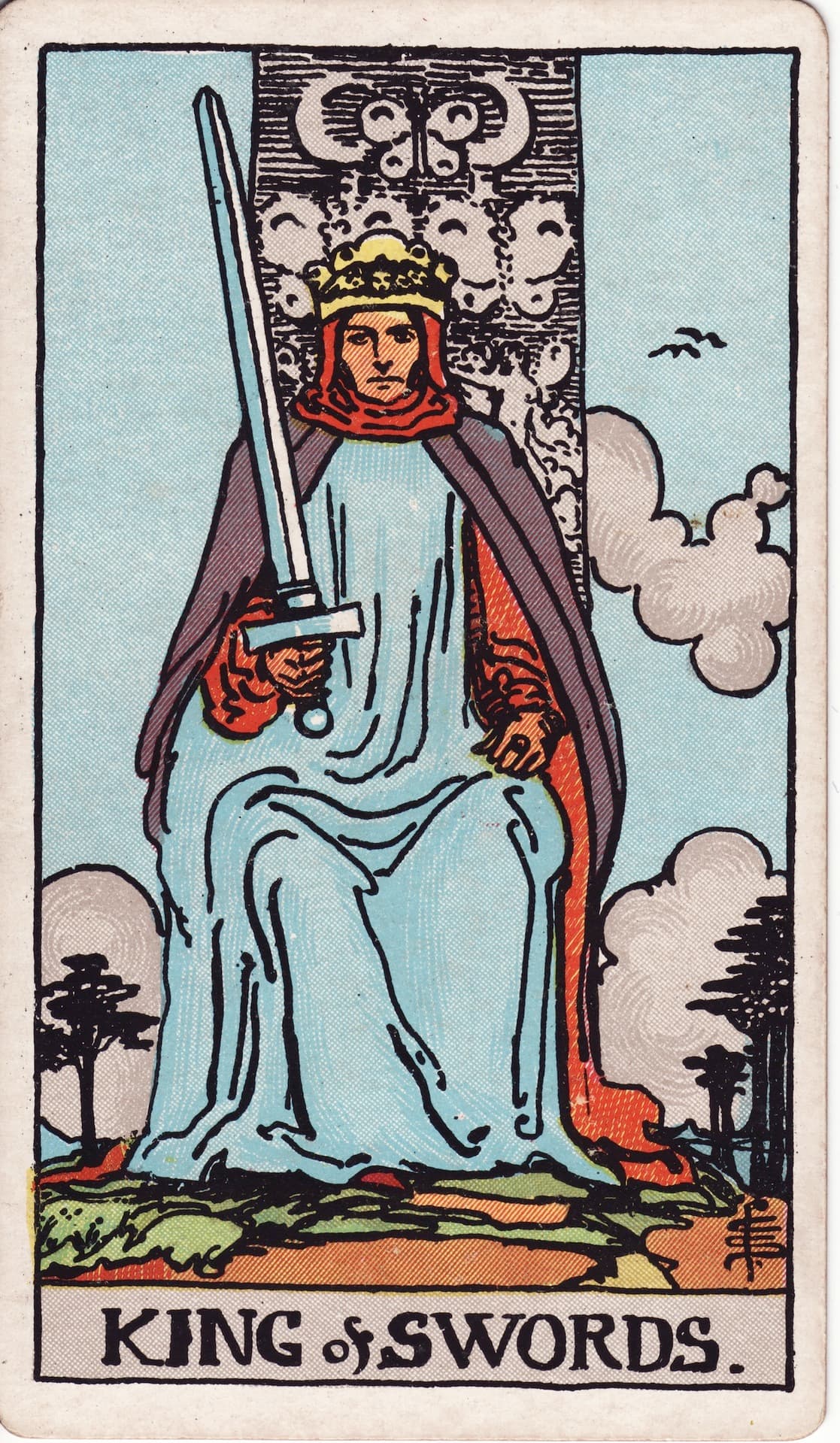 Rey de Espadas — Arcano 14 del Tarot Rider-Waite