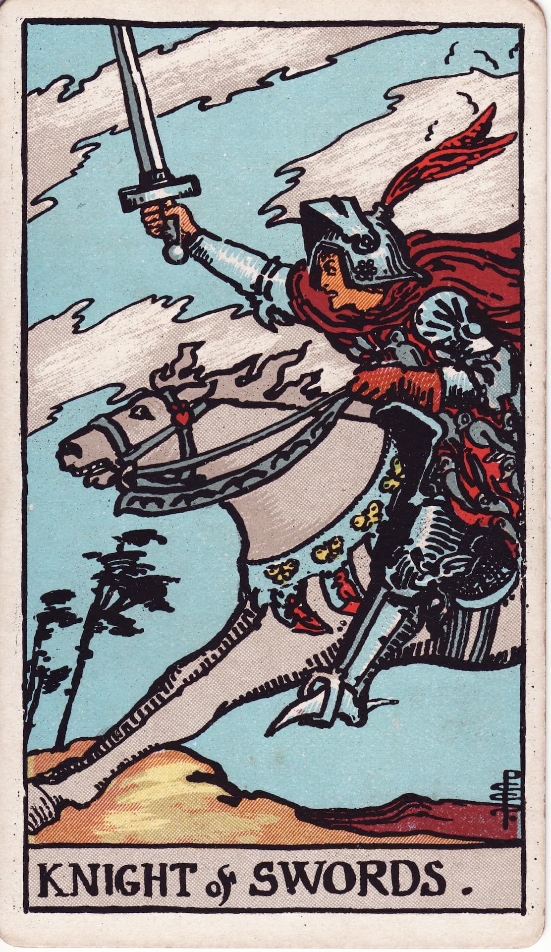 Caballero de Espadas — Arcano 12 del Tarot Rider-Waite