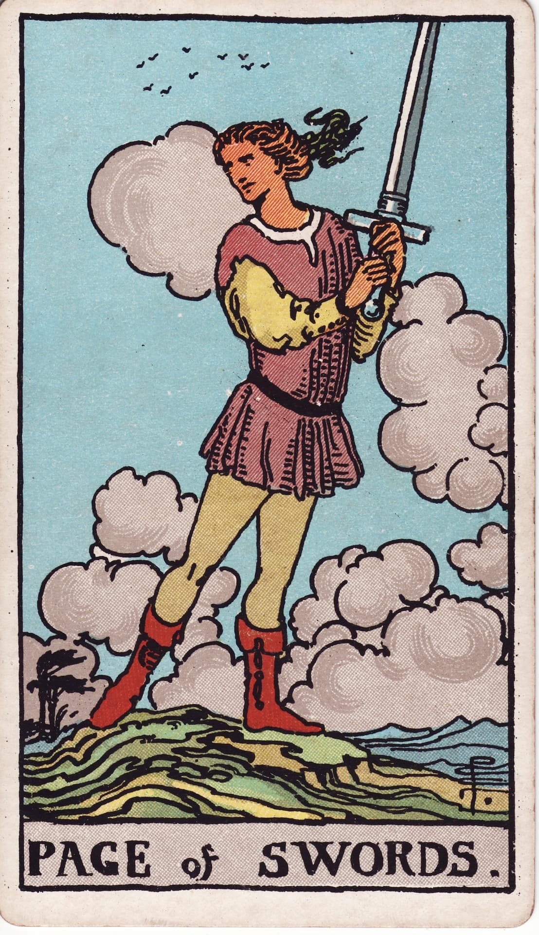 Sota de Espadas — Arcano 11 del Tarot Rider-Waite