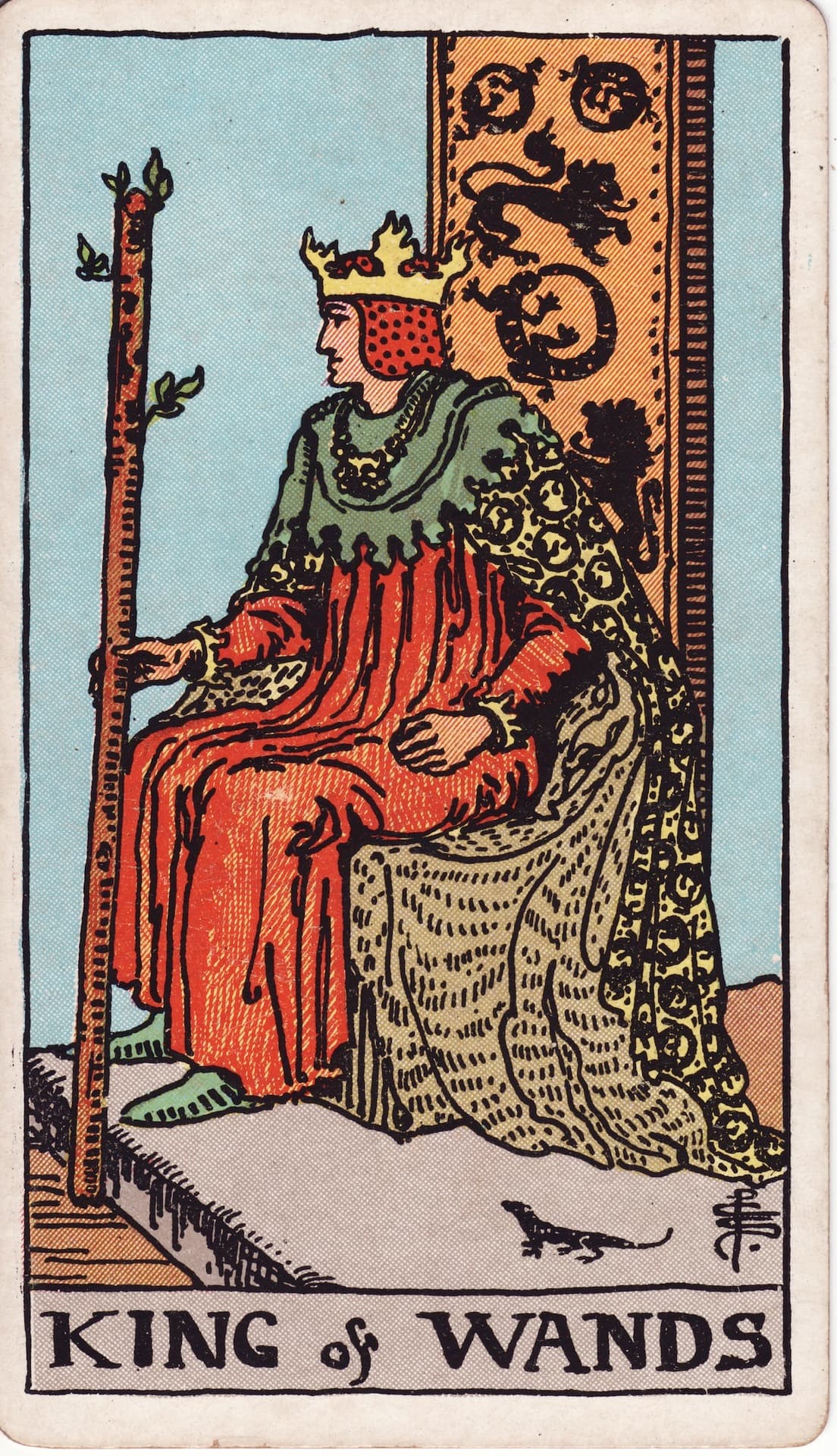Rey de Bastos — Arcano 14 del Tarot Rider-Waite